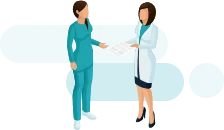 Personal de salud entrega documentación para los trámites del fallecimiento